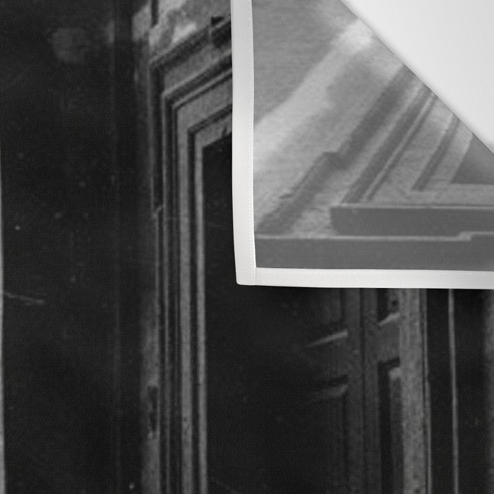 Two French Cats, Paris Left Bank black and white cityscape photograph / photography Wall Tapestry Gallery Image 3