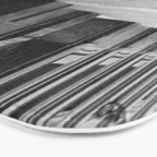 Two French Cats, Paris Left Bank black and white cityscape photograph / photography Bath Mat Gallery Image 3