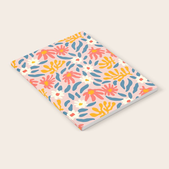 Vintage organic flower nature art pattern Notebook Gallery Image 1