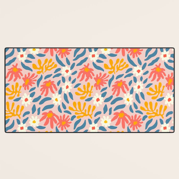 Vintage organic flower nature art pattern Desk Mat Gallery Image 3