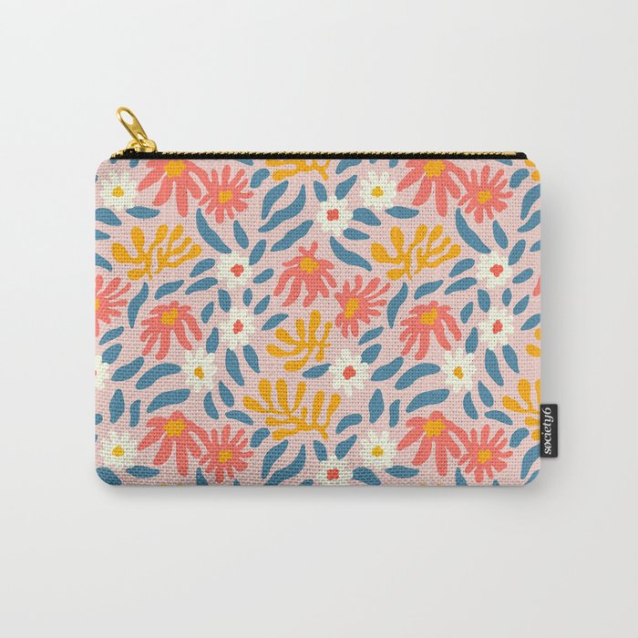 Vintage organic flower nature art pattern Carry All Pouch Gallery Image 1