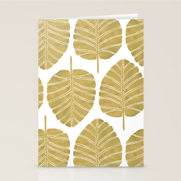 Elephant Ear Alocasia - Gold Palette Stationery Card Gallery Image 2