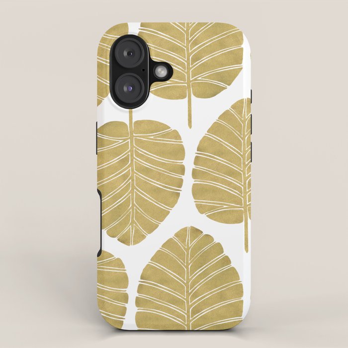 Elephant Ear Alocasia - Gold Palette iPhone Case Gallery Image 1