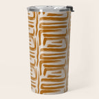 Amber Brushstrokes - Abstract Mid Century Modern Travel Mug Gallery Image 2