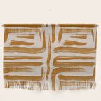 Amber Brushstrokes - Abstract Mid Century Modern Wall Hanging Gallery Image 1