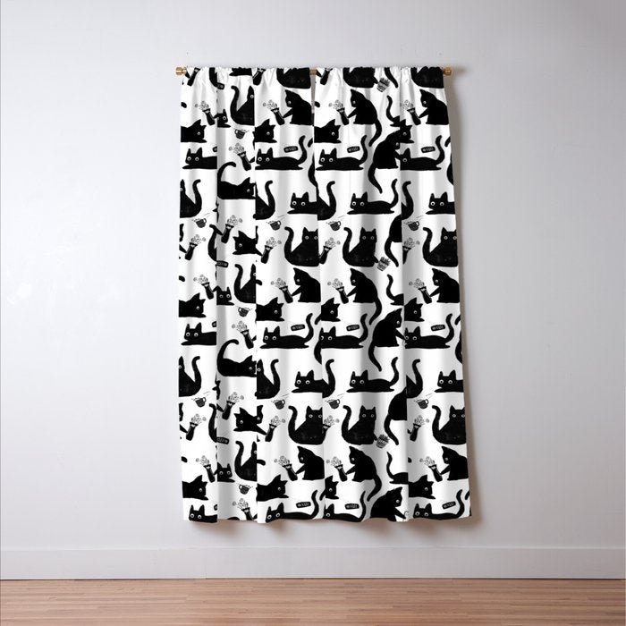 Bad Cats Knocking Stuff Over Window Curtain Gallery Image 3