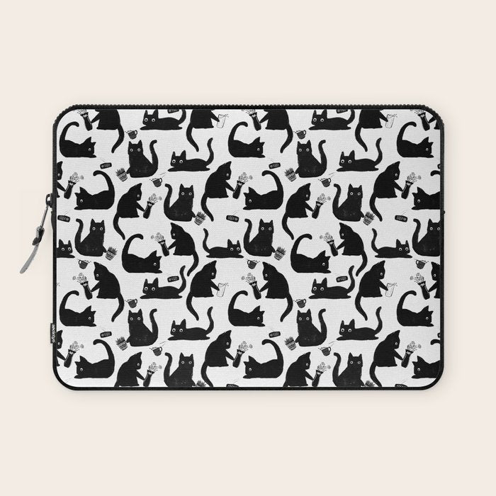 Bad Cats Knocking Stuff Over Laptop Sleeve Gallery Image 1