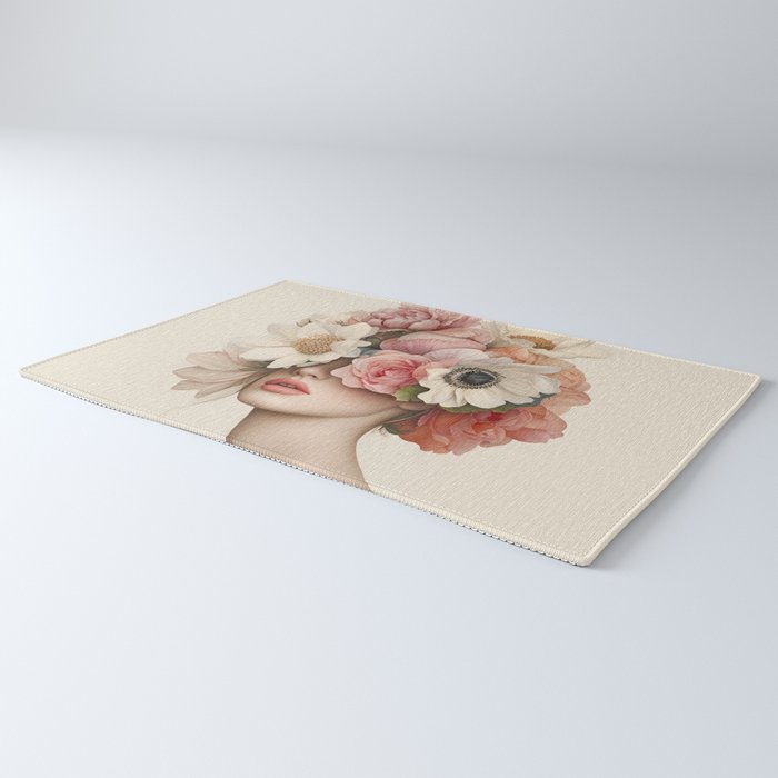Botanical Beauty Ethereal Portrait Rug Gallery Image 3