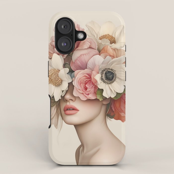 Botanical Beauty Ethereal Portrait iPhone Case Gallery Image 1