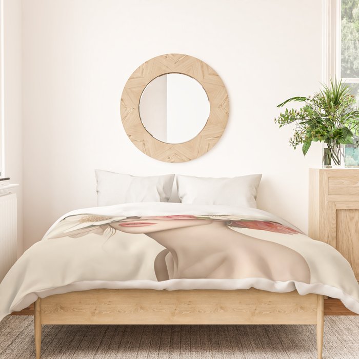 Botanical Beauty Ethereal Portrait Duvet Cover Gallery Image 3