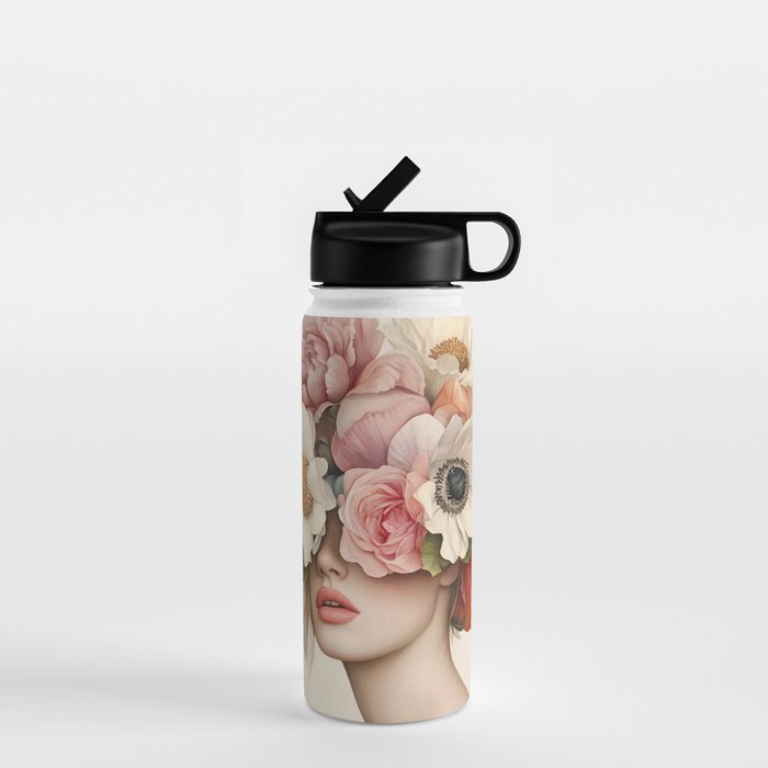 Botanical Beauty Ethereal Portrait Water Bottle Gallery Image 1