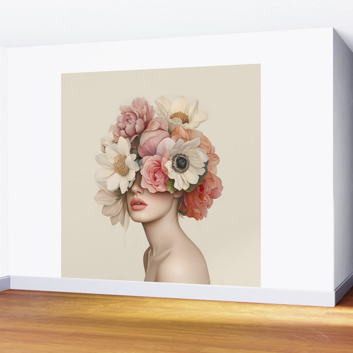 Botanical Beauty Ethereal Portrait Wall Mural Gallery Image 2
