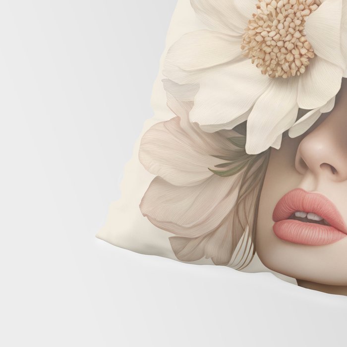Botanical Beauty Ethereal Portrait Pillow Sham Gallery Image 4