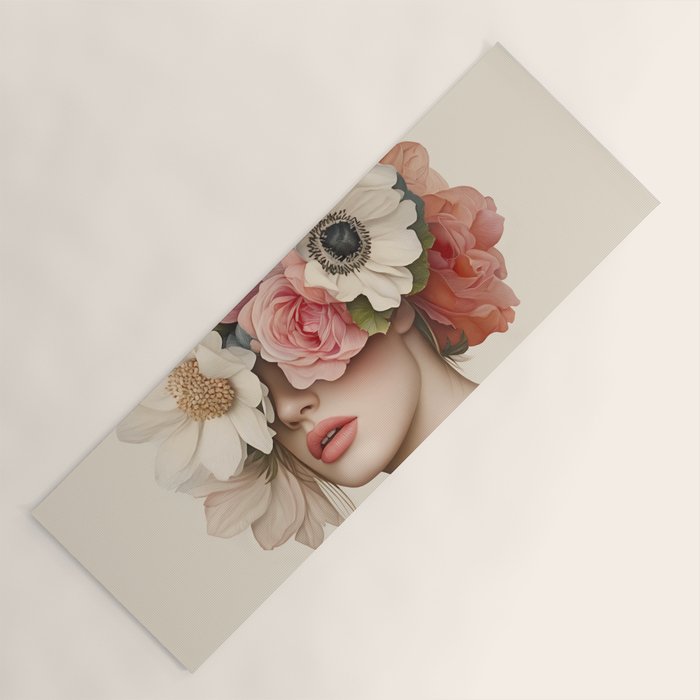Botanical Beauty Ethereal Portrait Yoga Mat Gallery Image 1