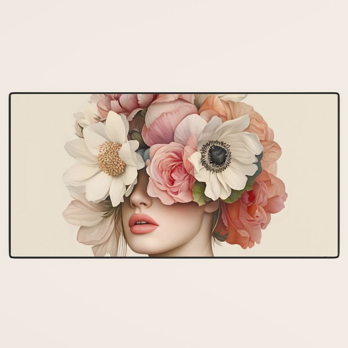 Botanical Beauty Ethereal Portrait Desk Mat Gallery Image 3