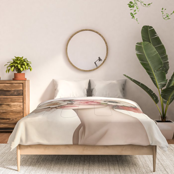 Botanical Beauty Ethereal Portrait Comforter Gallery Image 3
