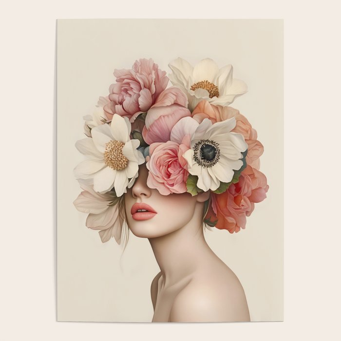 Botanical Beauty Ethereal Portrait Poster Gallery Image 4