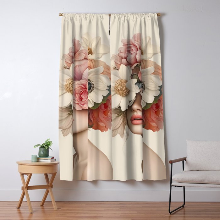 Botanical Beauty Ethereal Portrait Window Curtain Gallery Image 5