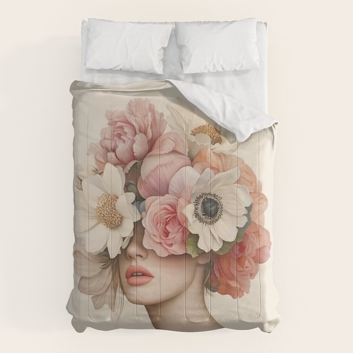 Botanical Beauty Ethereal Portrait Comforter Gallery Image 6