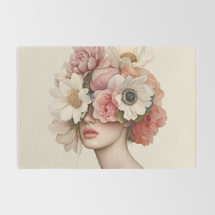 Botanical Beauty Ethereal Portrait Rug Gallery Image 2