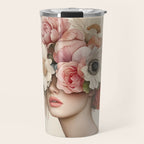Botanical Beauty Ethereal Portrait Travel Mug Gallery Image 1