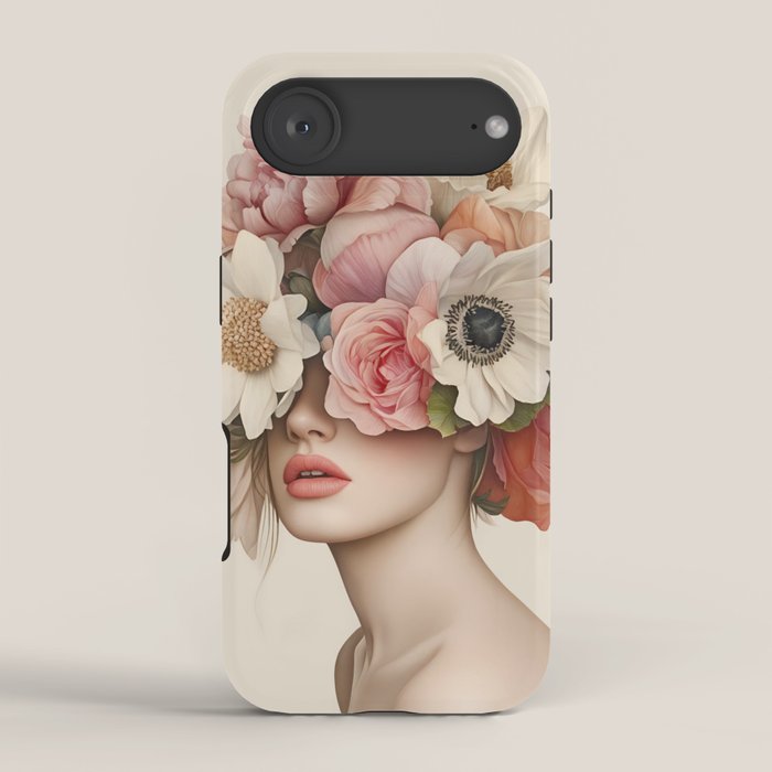 Botanical Beauty Ethereal Portrait Iphone Case