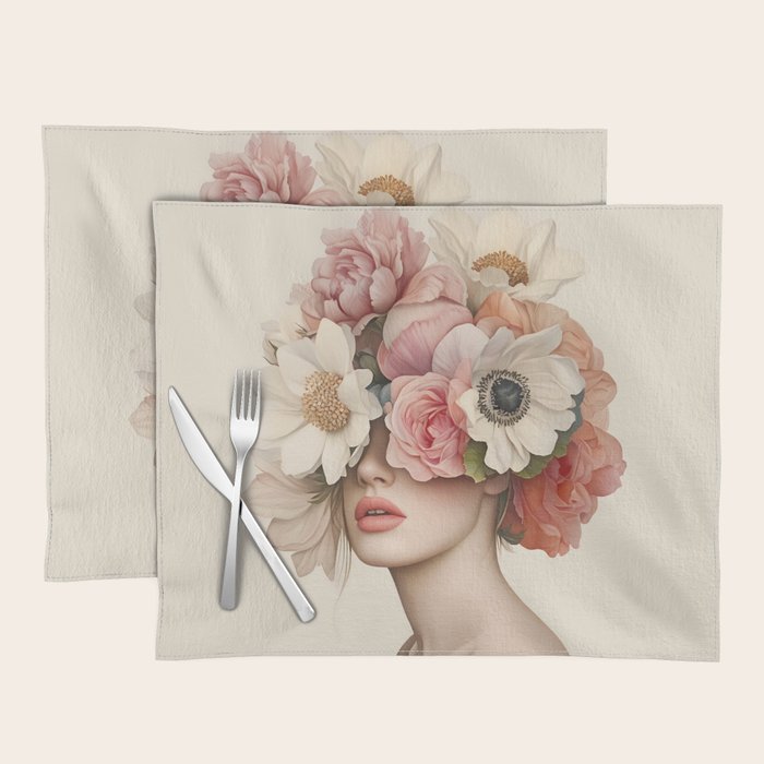 Botanical Beauty Ethereal Portrait Placemat Gallery Image 1