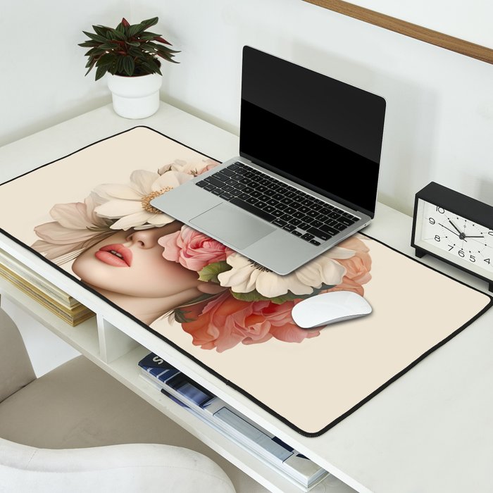 Botanical Beauty Ethereal Portrait Desk Mat Gallery Image 2