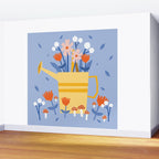 Watering can and flowers Wall Mural Gallery Image 2