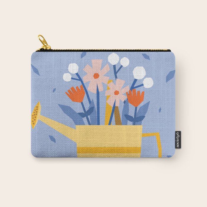 Watering can and flowers Carry All Pouch Gallery Image 1