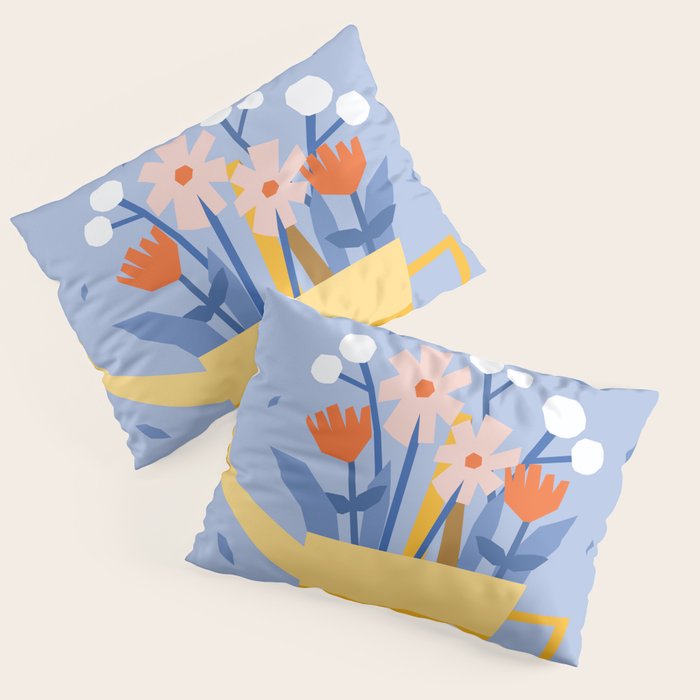 Watering can and flowers Pillow Sham Gallery Image 3