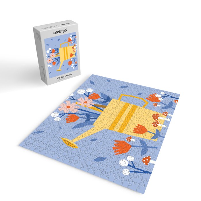 Watering can and flowers Jigsaw Puzzle Gallery Image 2