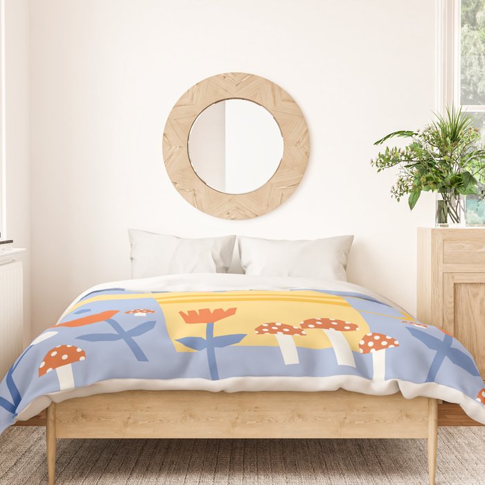 Watering can and flowers Duvet Cover Gallery Image 3