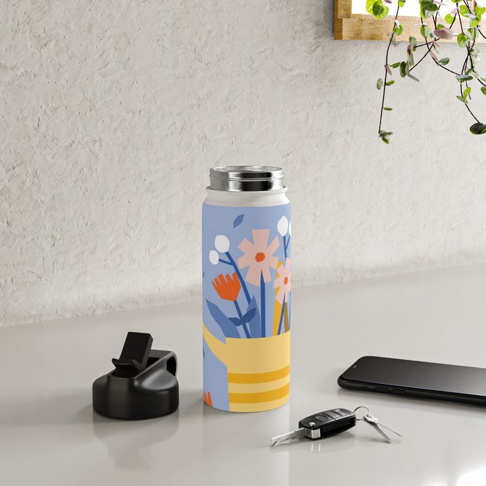Watering can and flowers Water Bottle Gallery Image 4