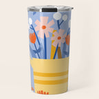 Watering can and flowers Travel Mug Gallery Image 1