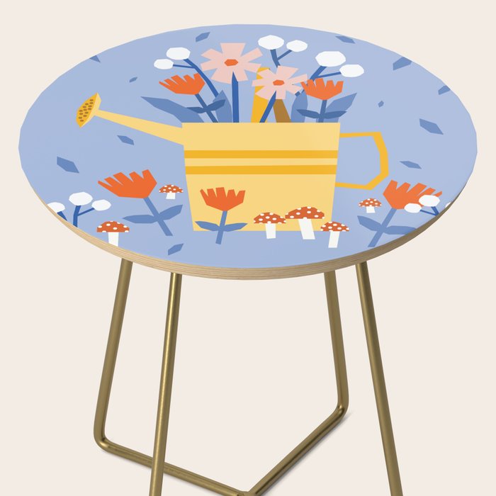 Watering can and flowers Side Table Gallery Image 2