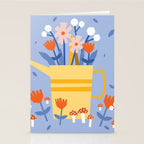 Watering can and flowers Stationery Card Gallery Image 2