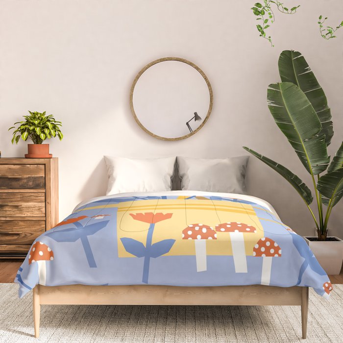 Watering can and flowers Comforter Gallery Image 3