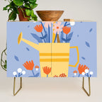 Watering can and flowers Credenza Gallery Image 1