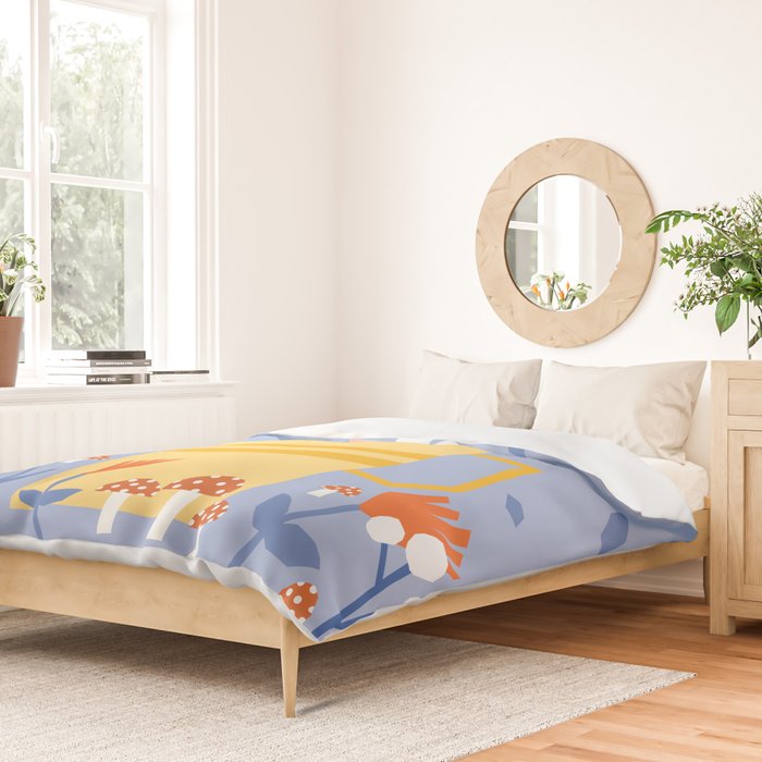 Watering can and flowers Duvet Cover Gallery Image 2