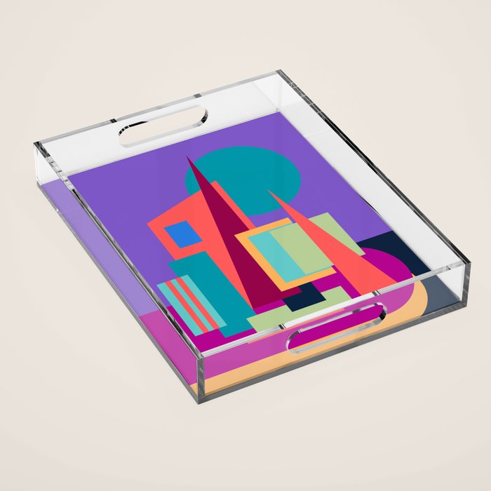 Purple City Acrylic Tray Gallery Image 1