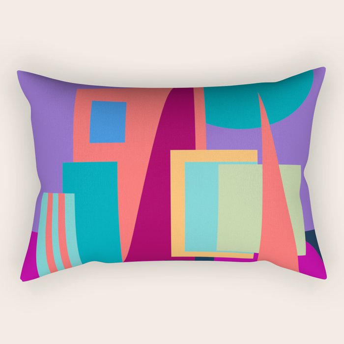 Purple City Rectangular Pillow Gallery Image 1