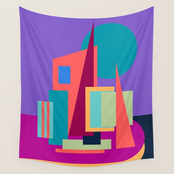 Purple City Wall Tapestry Gallery Image 1