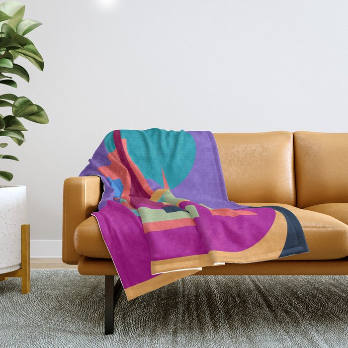 Purple City Throw Blanket Gallery Image 1