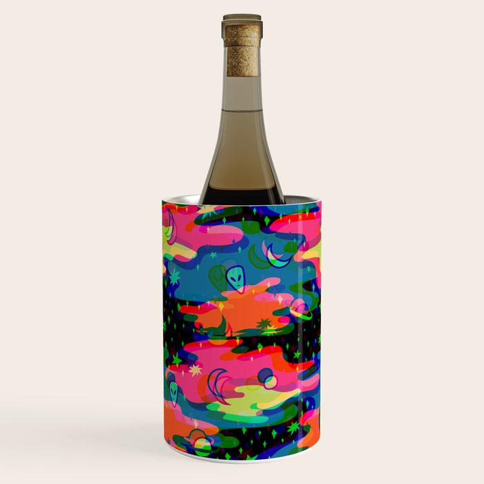 Psychedelic 3D Alien Print Wine Chiller Gallery Image 3
