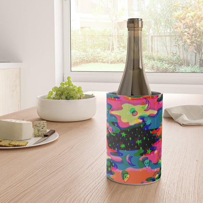 Psychedelic 3D Alien Print Wine Chiller Gallery Image 4