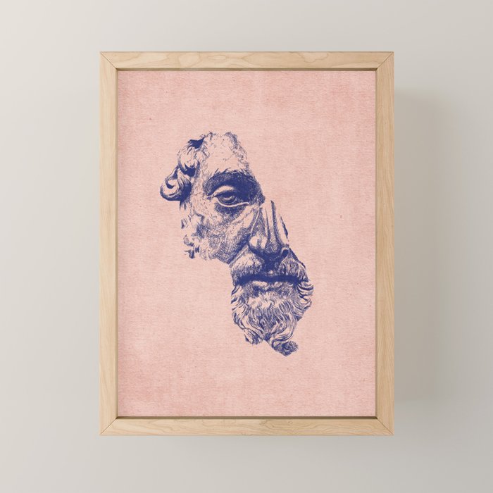 Marcus Aurelius Antoninus Augustus / Ballpen Mini Art Print Gallery Image 1