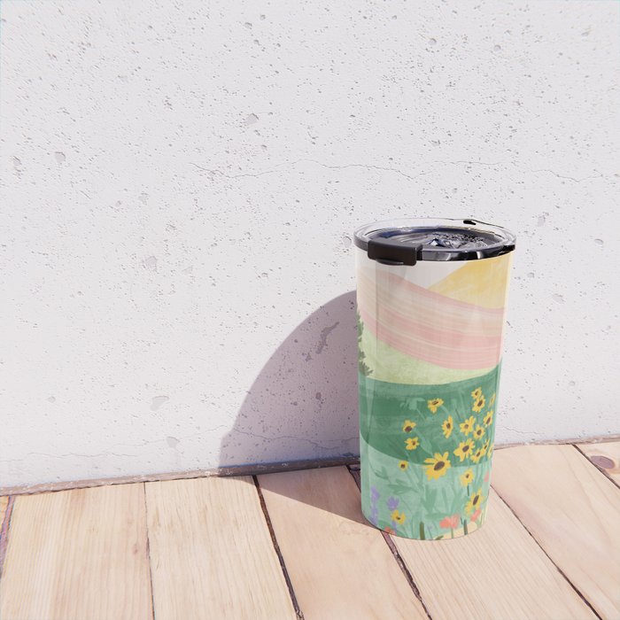 Flower Meadow Travel Mug Gallery Image 4