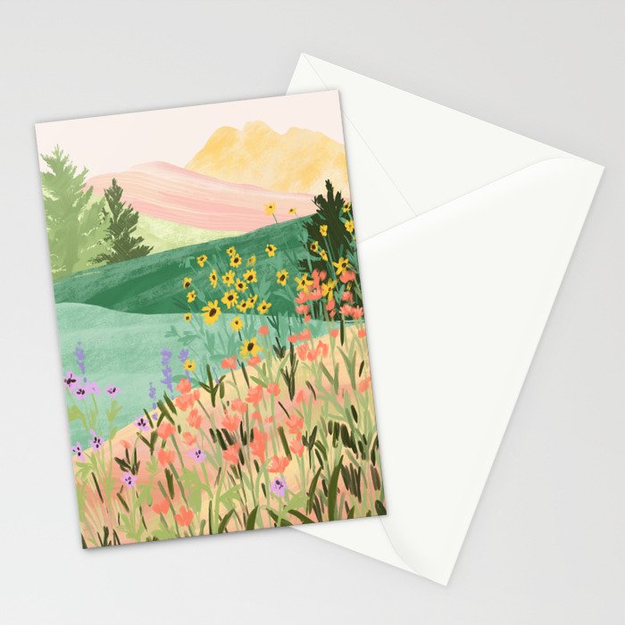 Flower Meadow Stationery Card Gallery Image 2