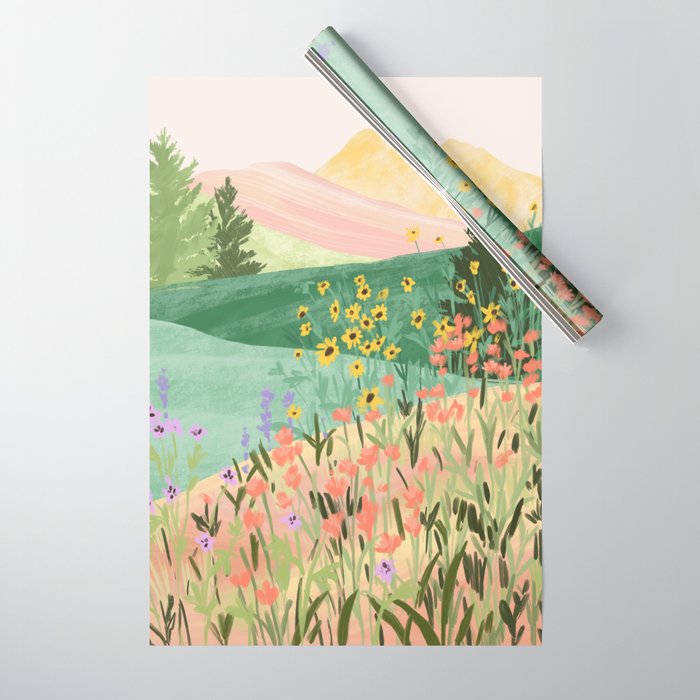 Flower Meadow Wrapping Paper Gallery Image 1